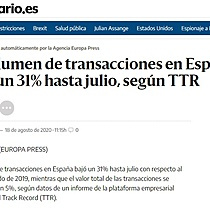Las fusiones y adquisiciones de empresas en Espaa caen un 31 % hasta julio